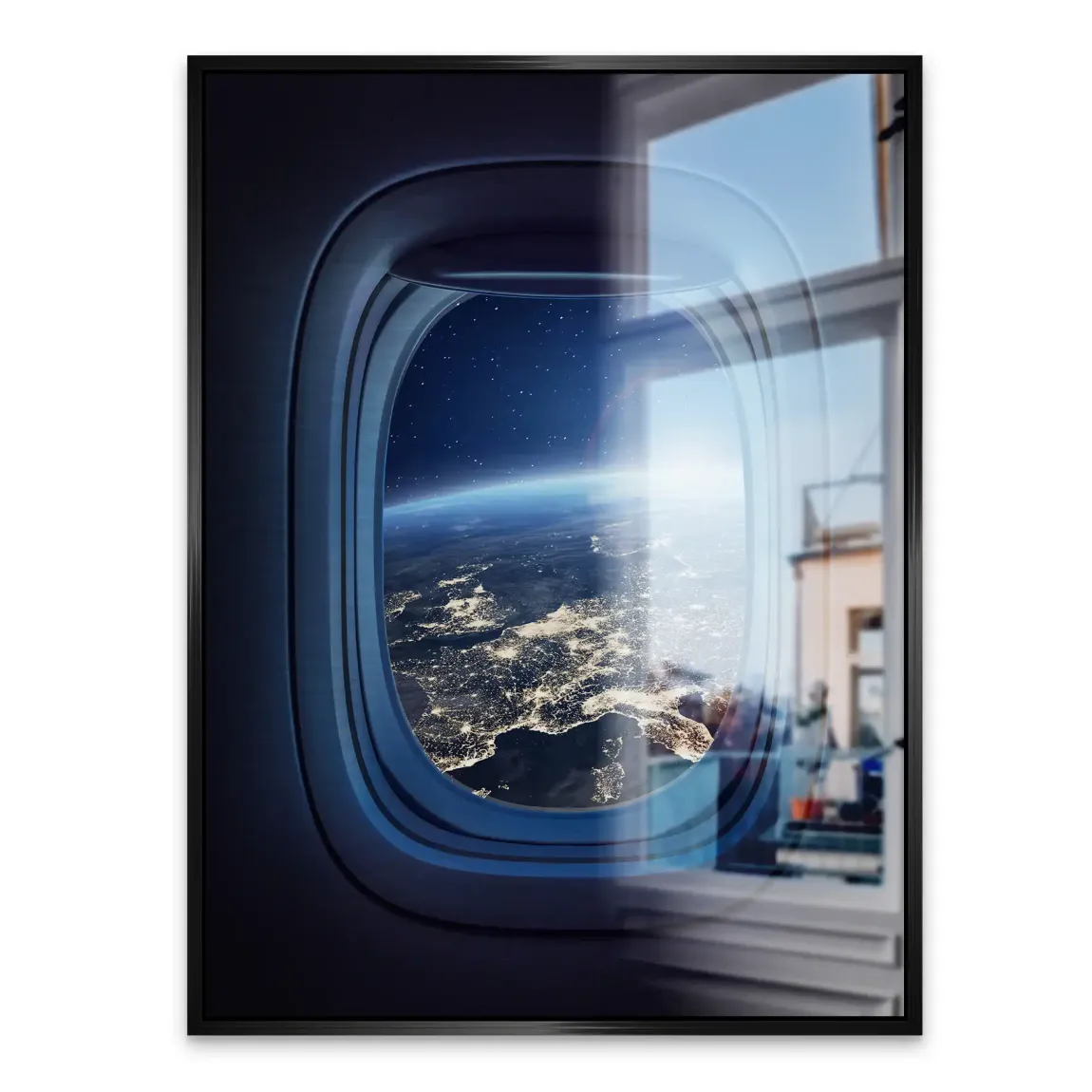 Flugzeugfenster Orbit Alu Gebürstet Bild