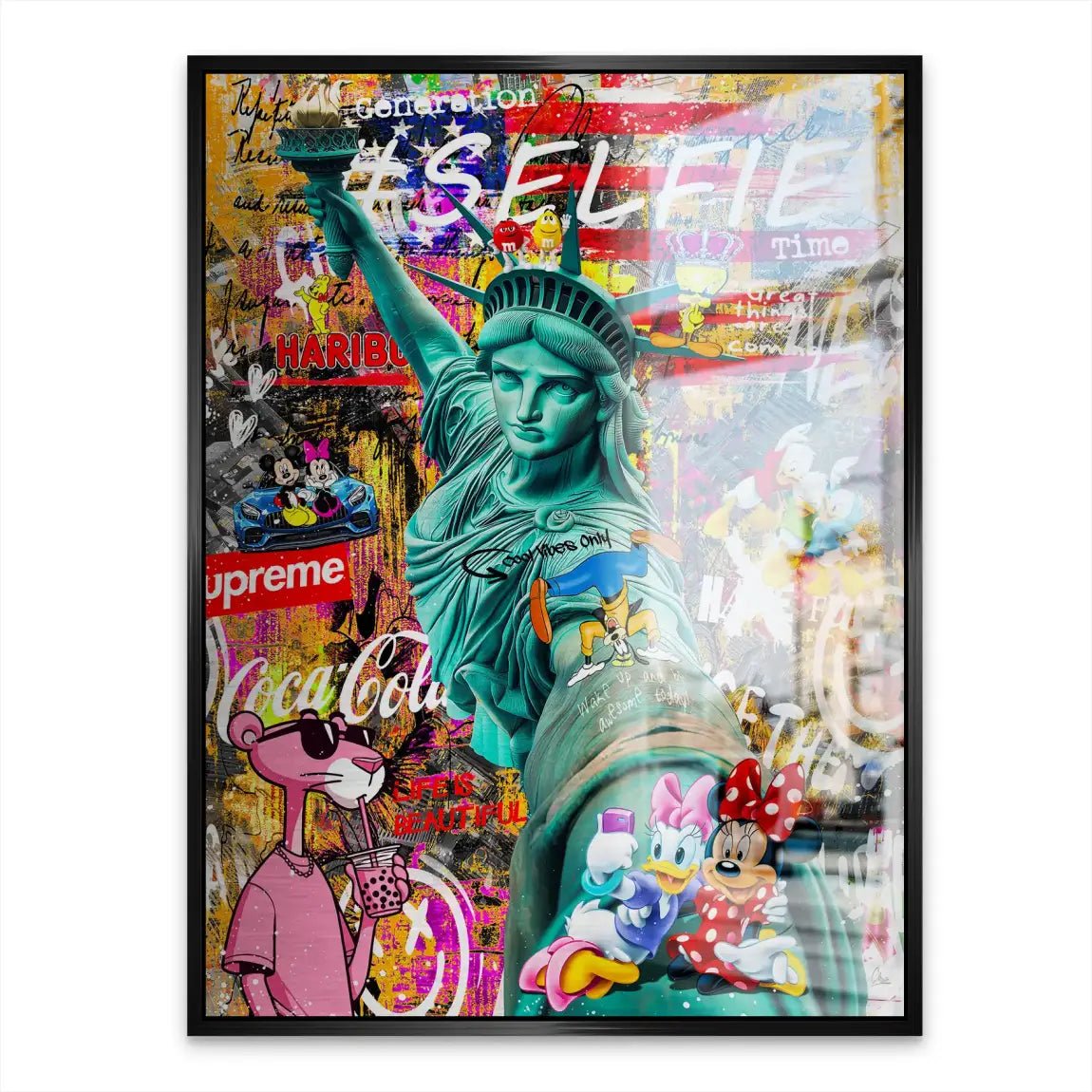 Selfie Pop Art Aludibond Gebürstet INGALERIE