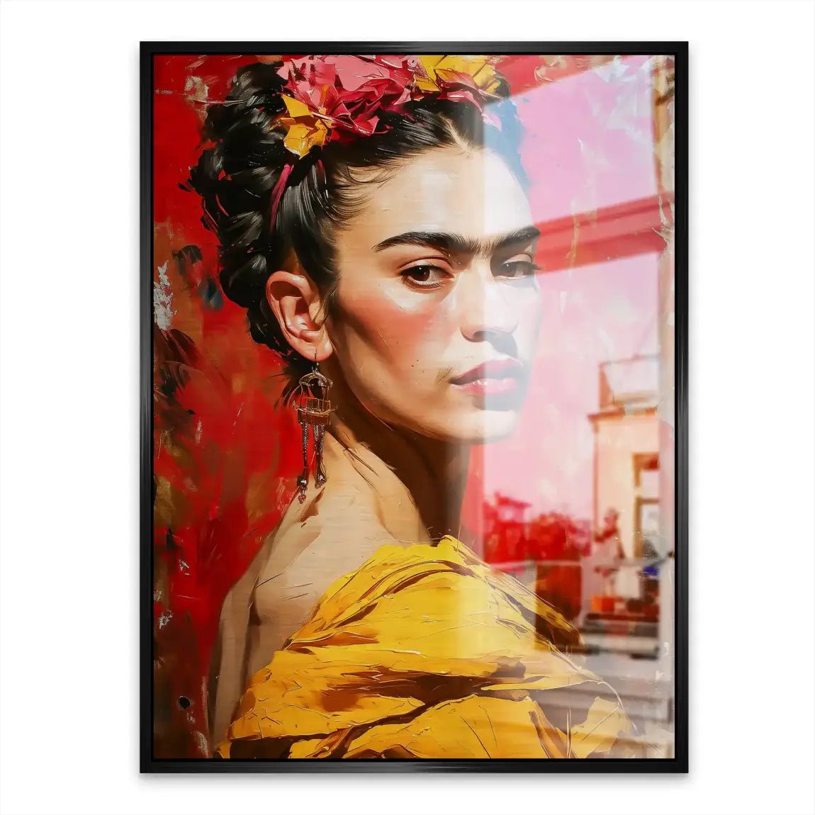 Frida Kahlo Art Nr.2 Aludibond Gebürstet INGALERIE