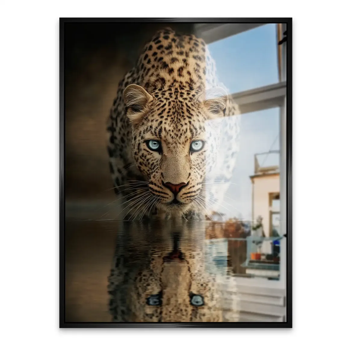 Silent Leopard Alu Gebürstet Bild