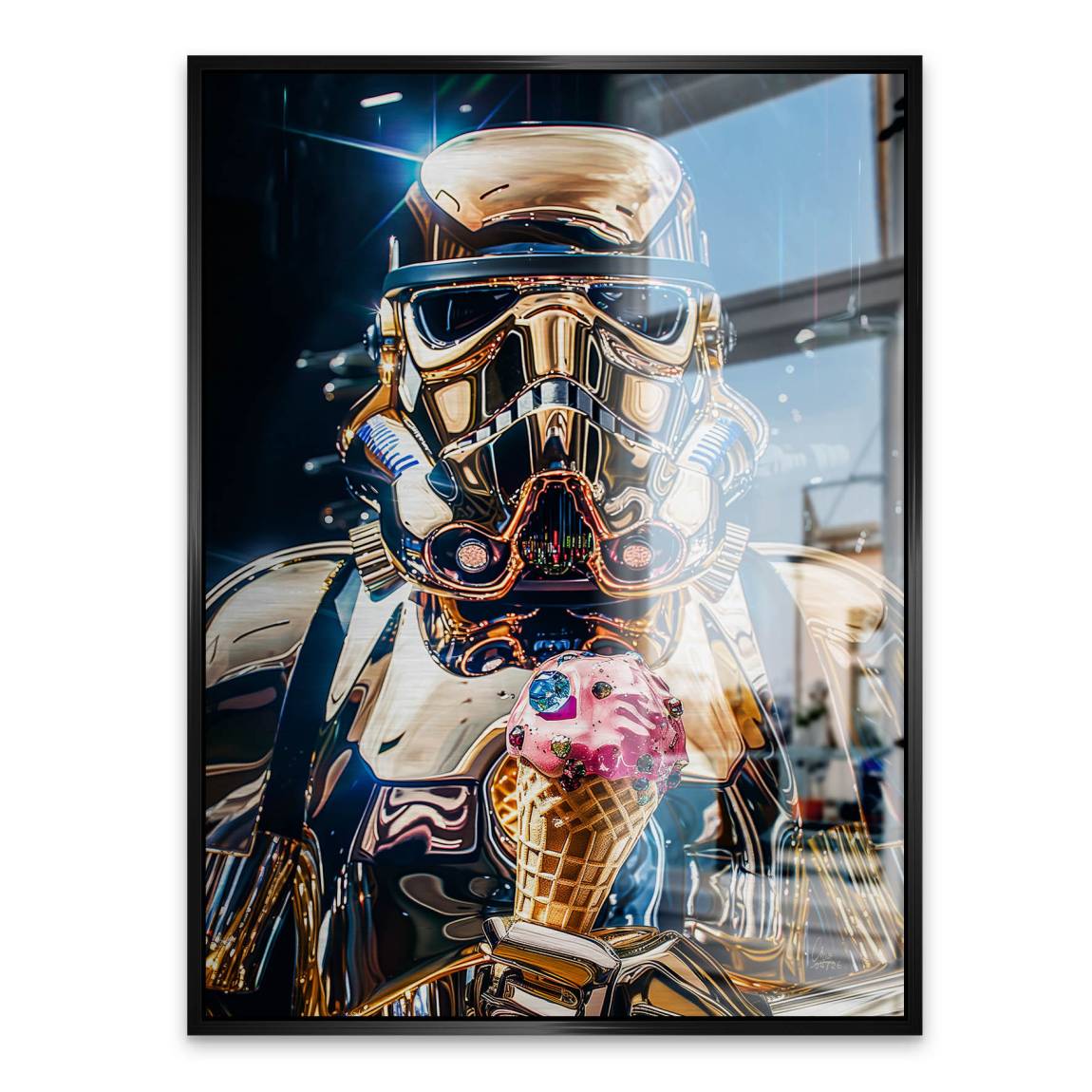 Stormtrooper Gold Aluminiumbild gebürstet