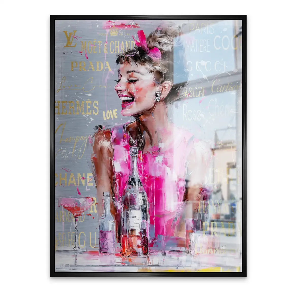 Audrey Pop Couture Alu Gebürstet Bild