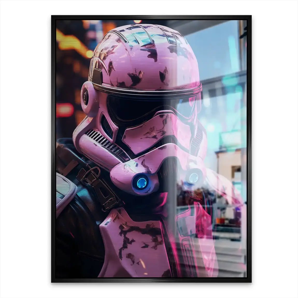 Stormtrooper Neon Style Aludibond Gebürstet INGALERIE