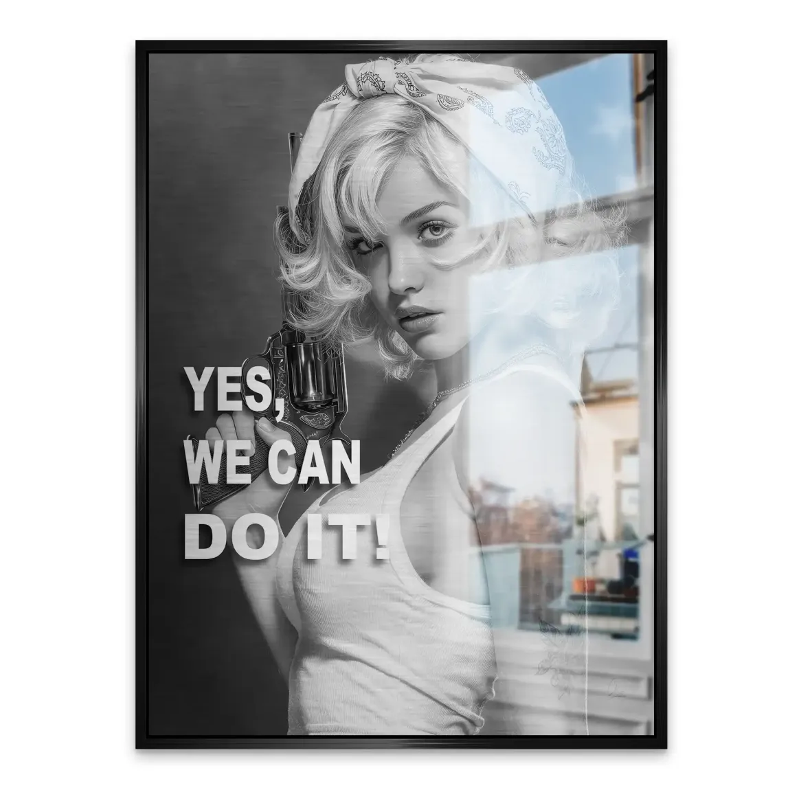 Yes we can Alu Gebürstet Bild