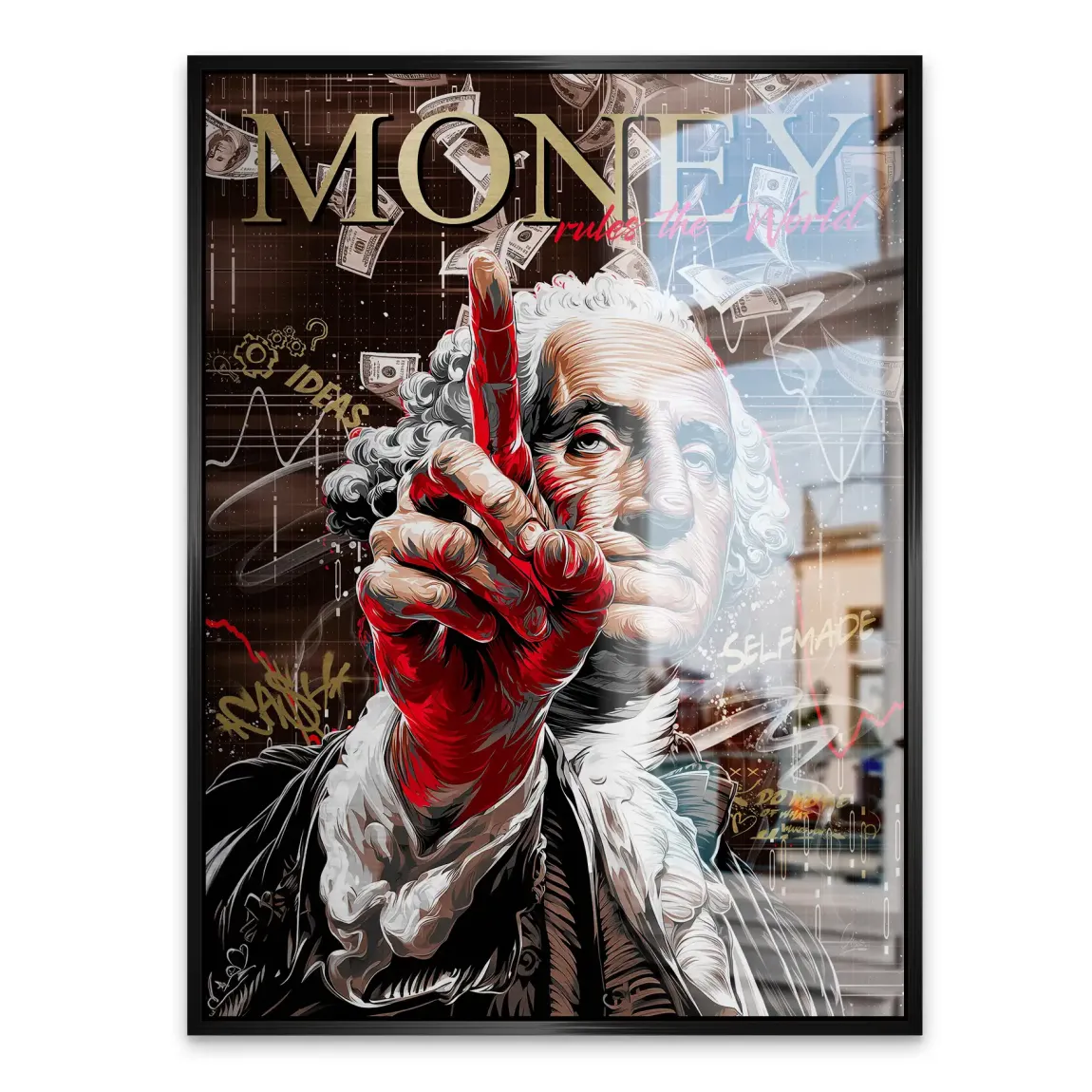 Money Vision Wallstreet Alu Gebürstet Bild