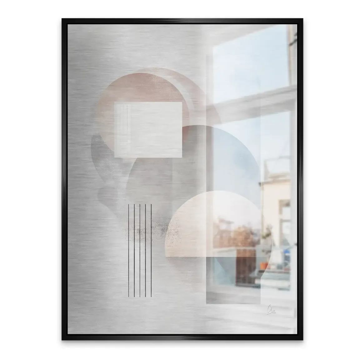 Soft Circles Alu Gebürstet Bild