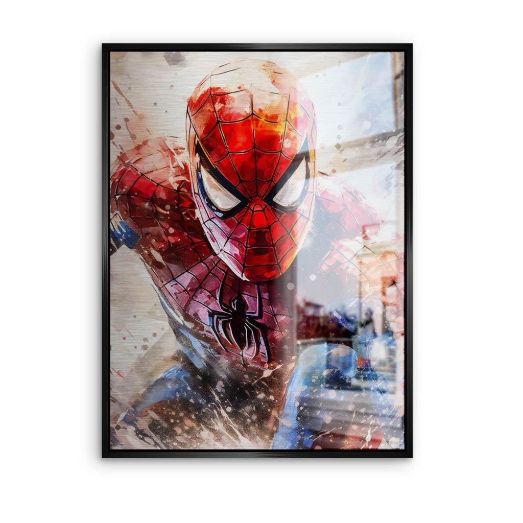 Pop Art Aludibond Brush Spiderman Abstrakt INGALERIE