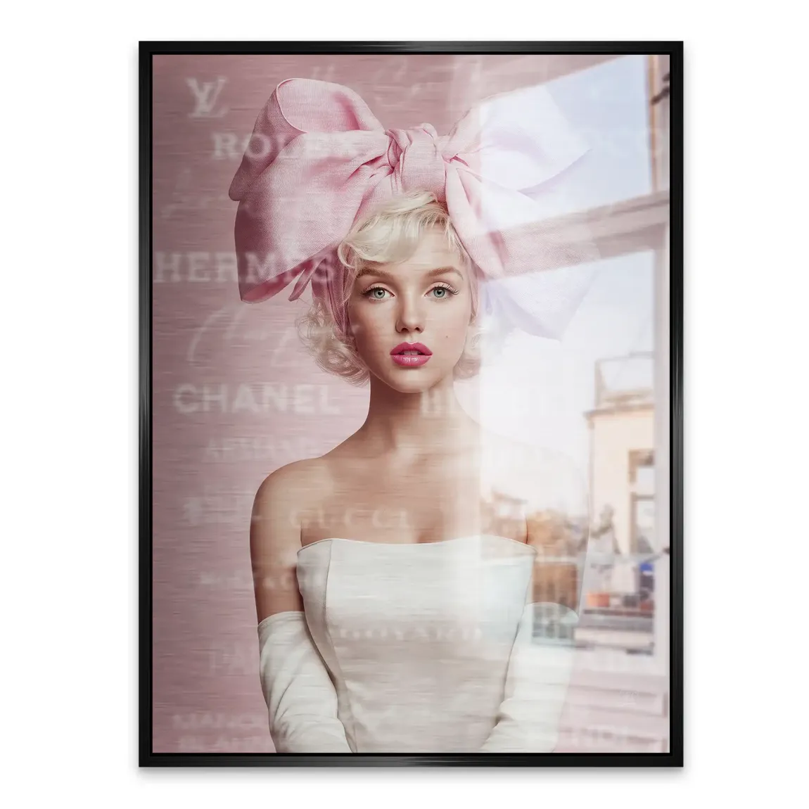 Marilyn Monroe Couture Pop Art Alu Gebürstet Bild