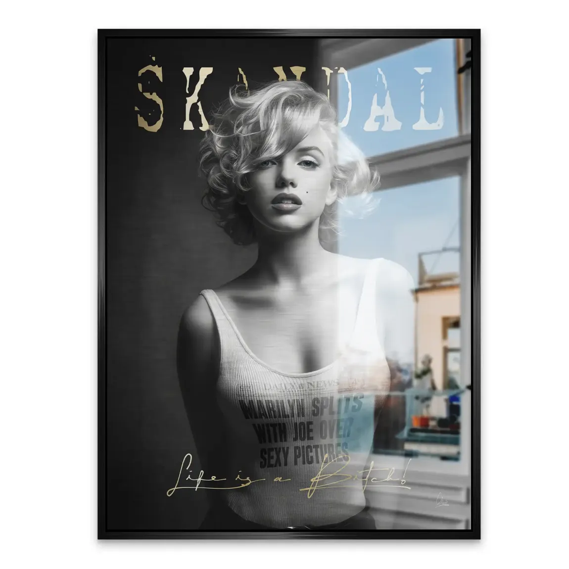 Marilyn Skandal Alu Gebürstet Bild