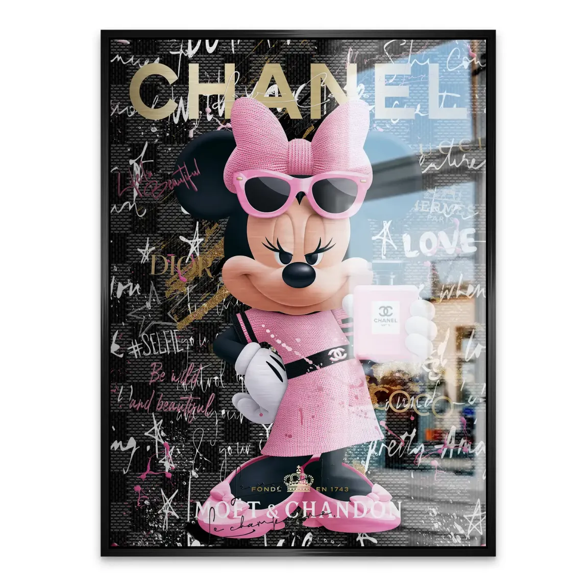 Minnie Couture Aluminiumbild gebürstet