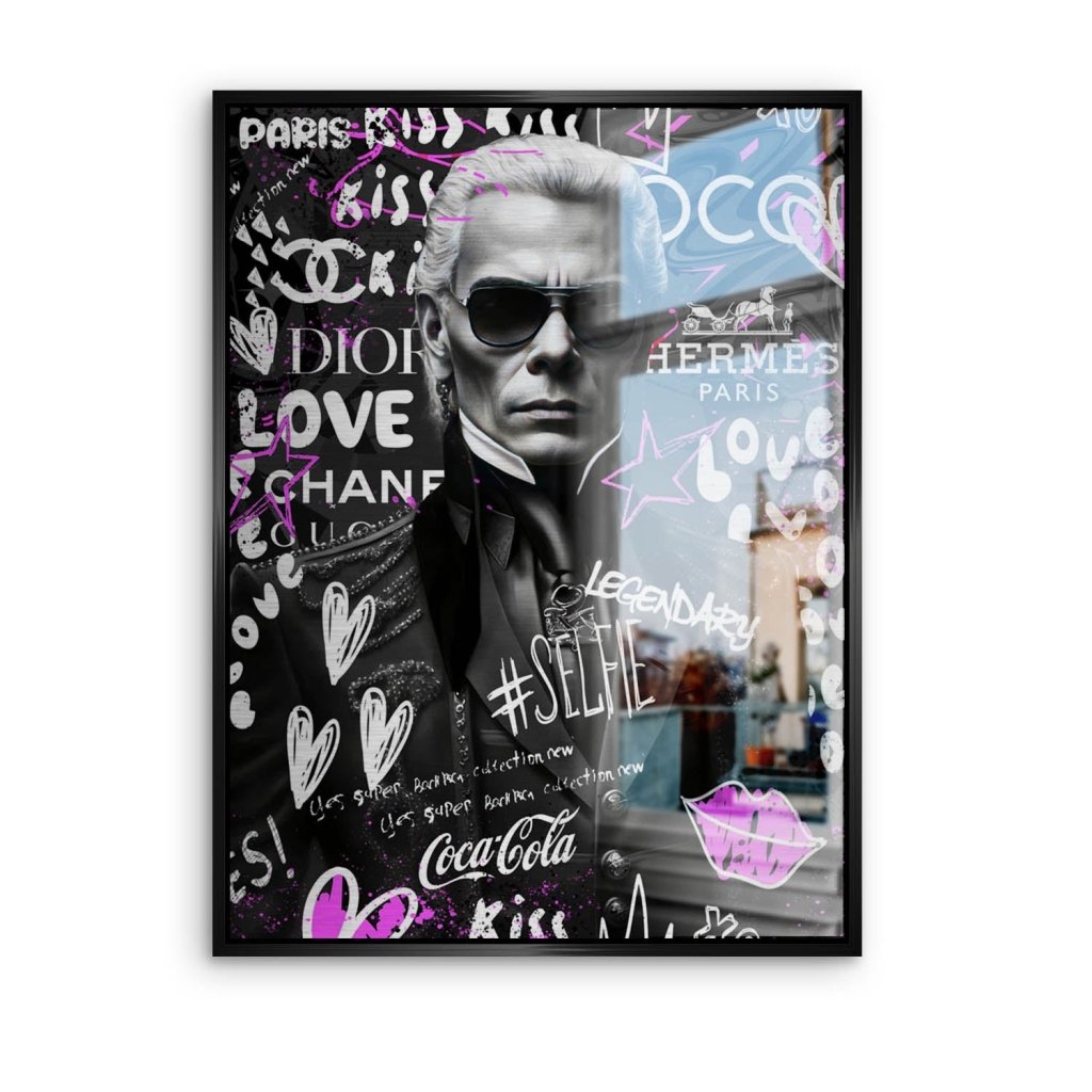 Karl Pop Art Style Aludibond Brush Bild INGALERIE