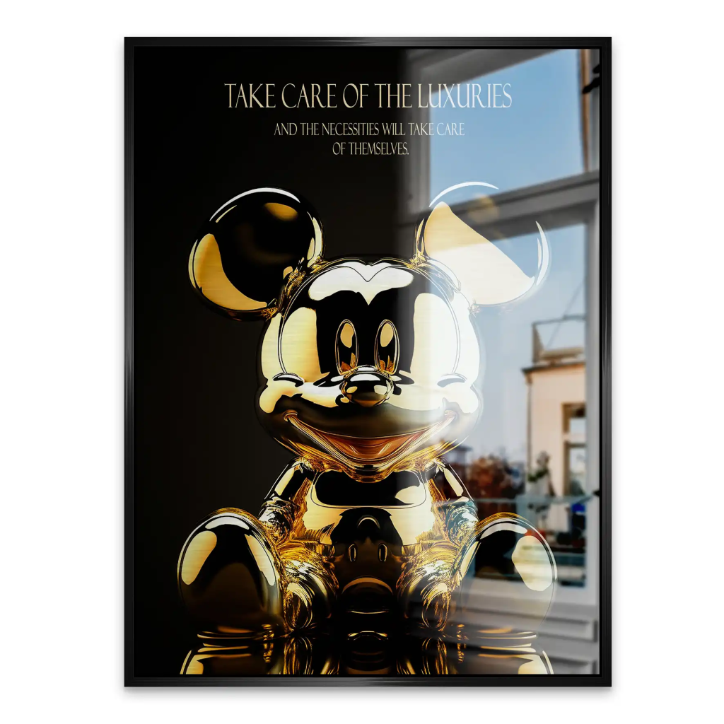 Micky Gold Pop Art Alu Gebürstet INGALERIE