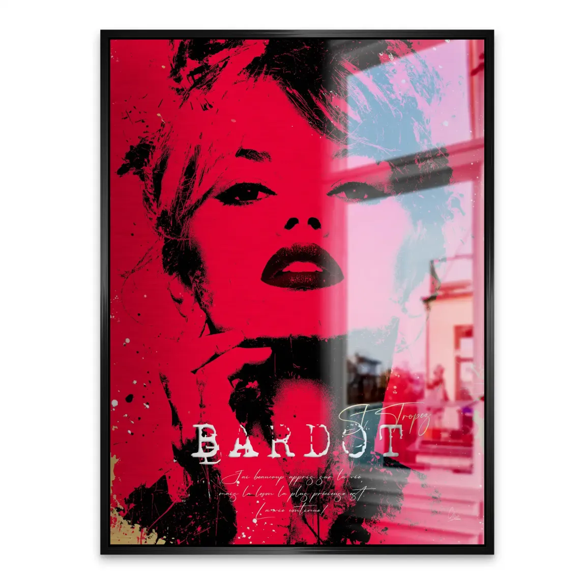 Brigitte Bardot Red Art Alu Gebürstet Bild