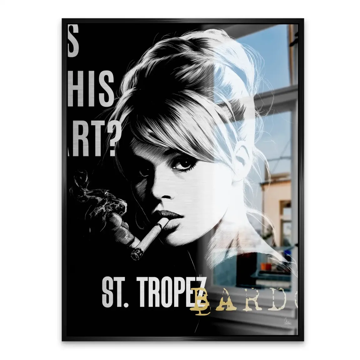 Brigitte Bardot Smoke Alu Gebürstet Bild