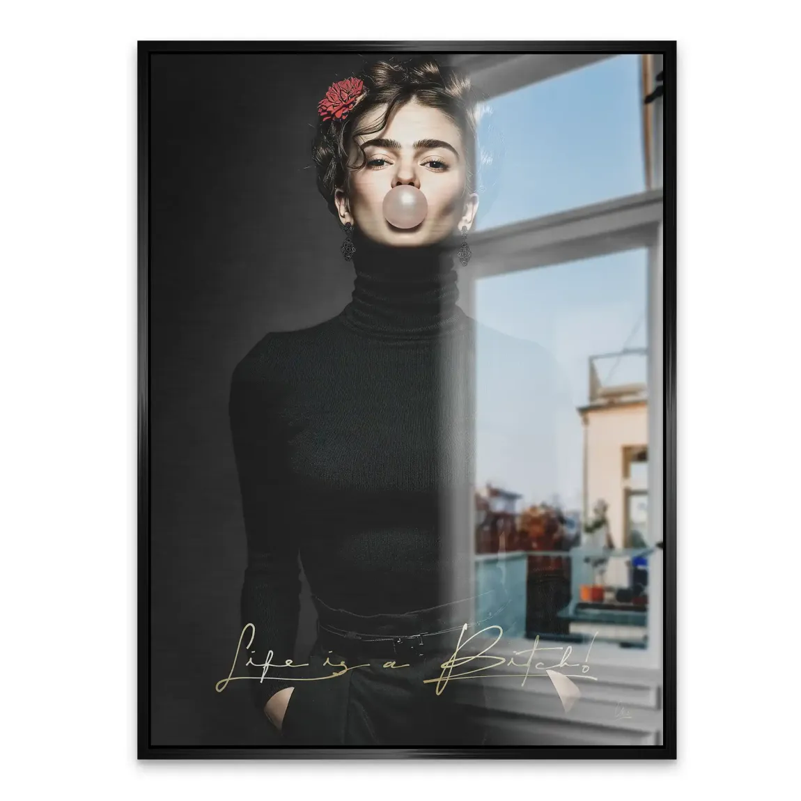 Frida Kahlo Rebell Alu Gebürstet Bild