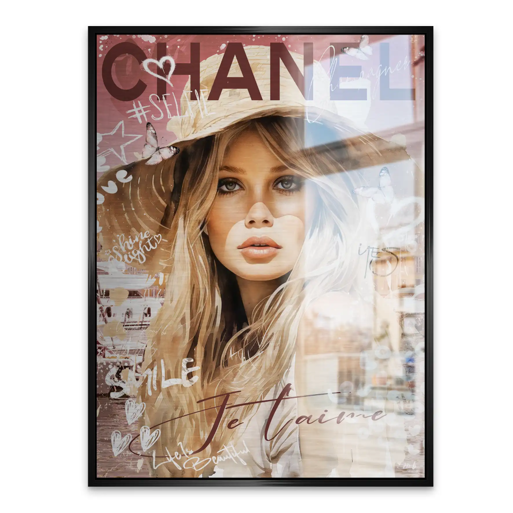 Pop Art Bardot Chanel Aludibond Gebürstet INGALERIE