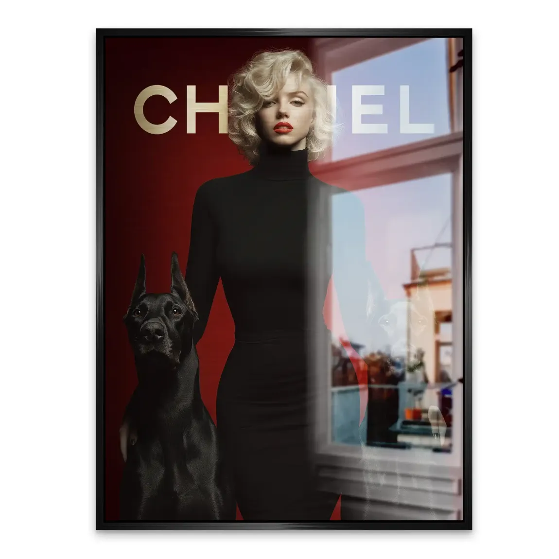 Marilyn Red Coco Alu Gebürstet Bild