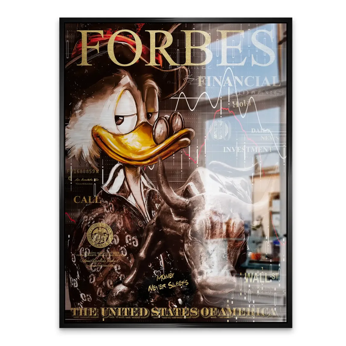 Wall Street Duck Alu Gebürstet Bild