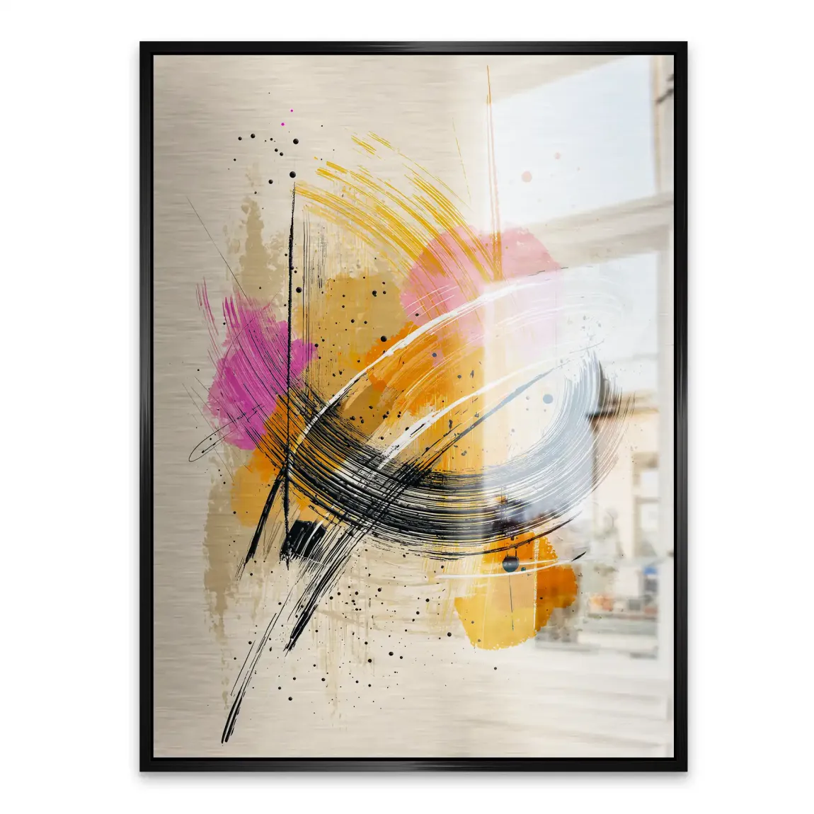 Modern Energie Abstrakt Alu Gebürstet Bild