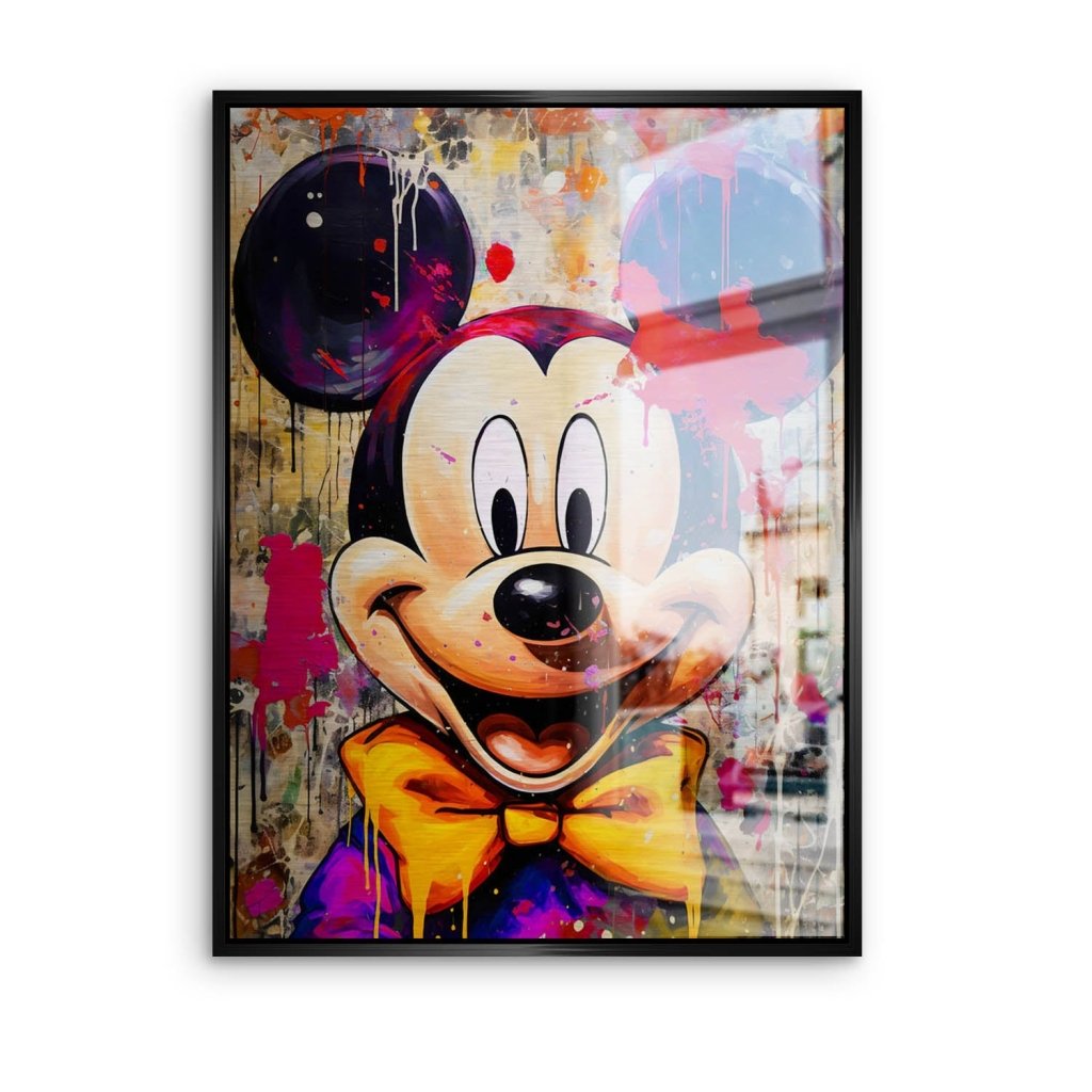 Micky Maus Abstrakt Style Aludibond Gebürstet INGALERIE