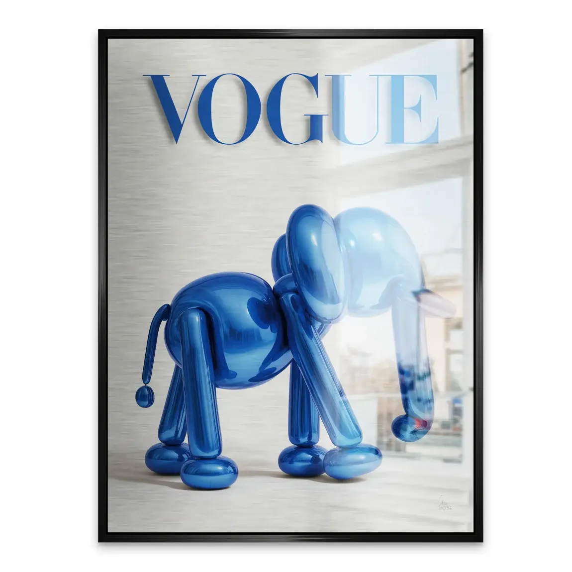 Ballon Elefant Chic Aluminiumbild gebürstet