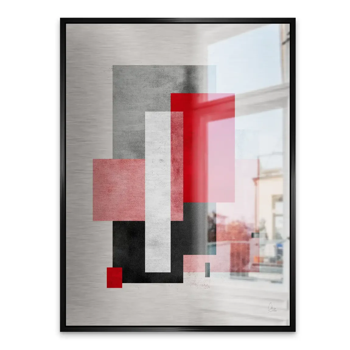 Geometric Aura Alu Gebürstet Bild