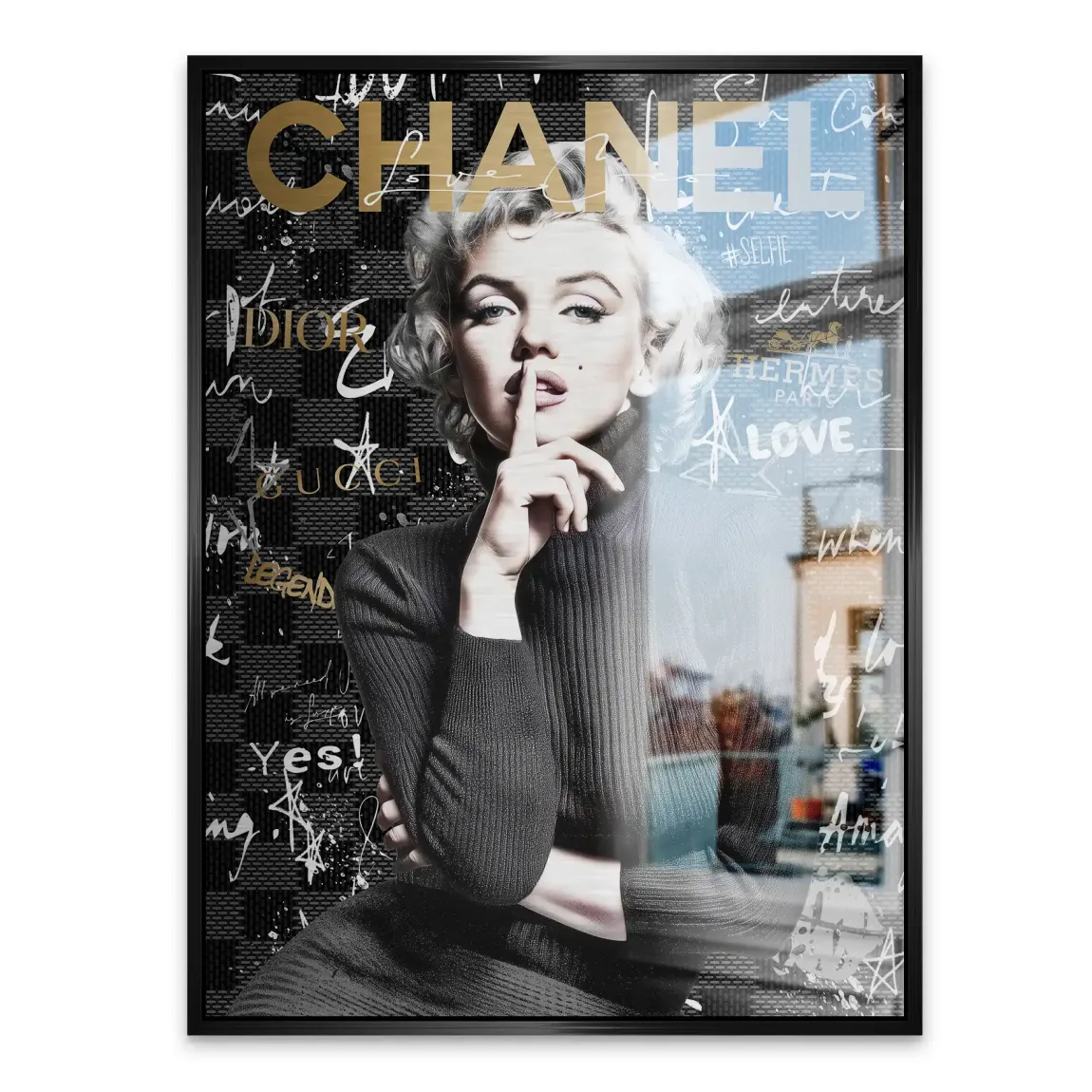 Marilyn loves Chanel Aludibond Gebürstet INGALERIE