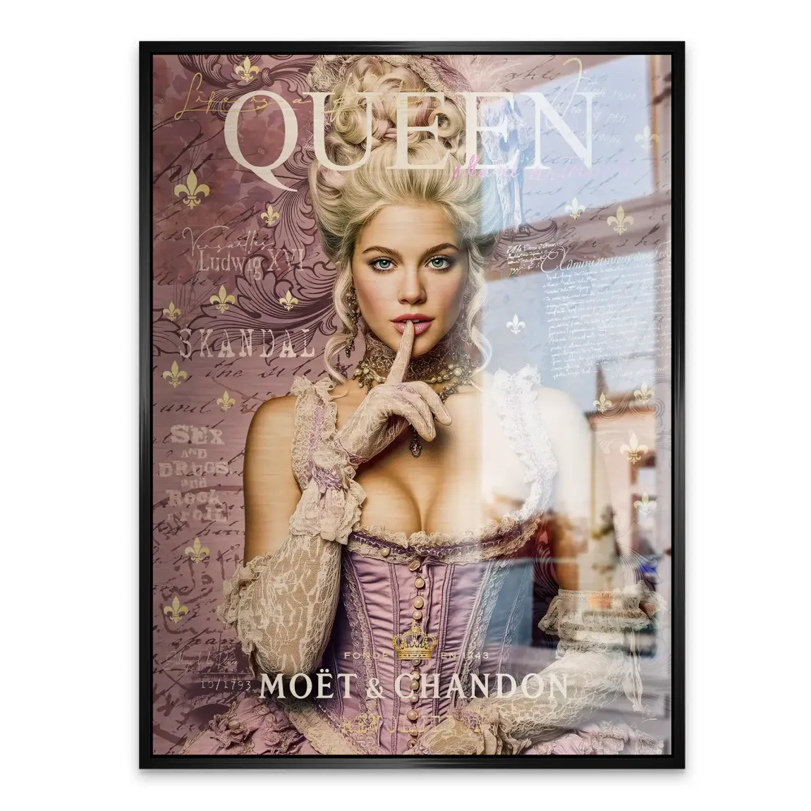 Marie Antoinette Rebell Art Alu Gebürstet Bild