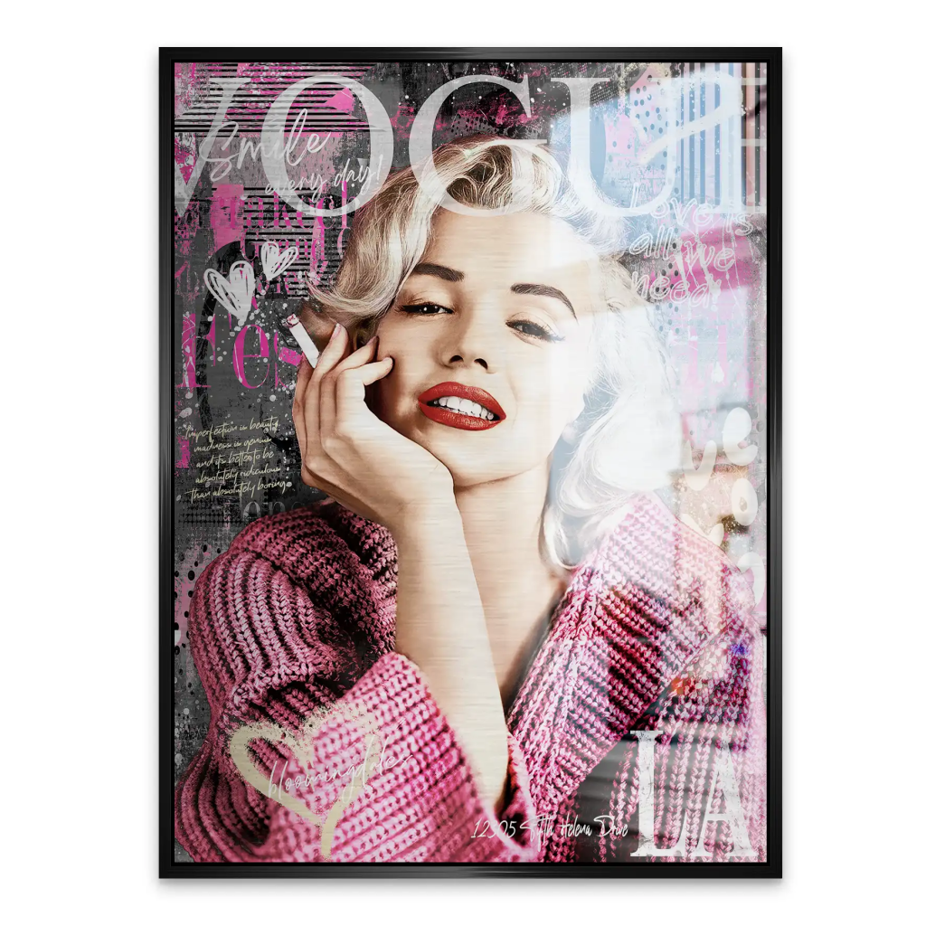 Pop Art Marilyn Monroe Vogue Alu Gebürstet INGALERIE