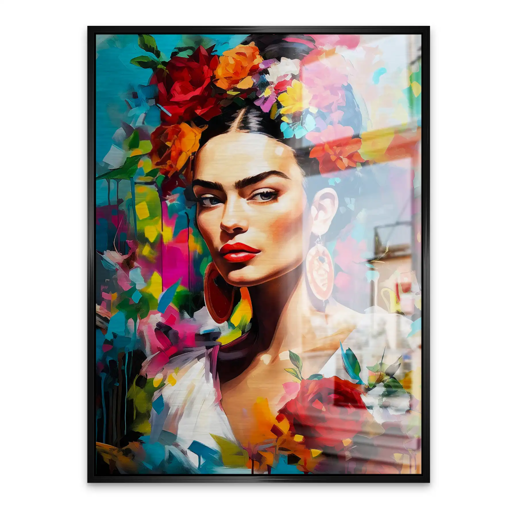 Frida Kahlo Flower AluDibond Gebürstet - INGALERIE