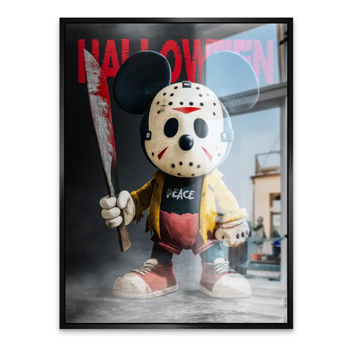 Midnight Micky Mouse Alu Gebürstet Bild