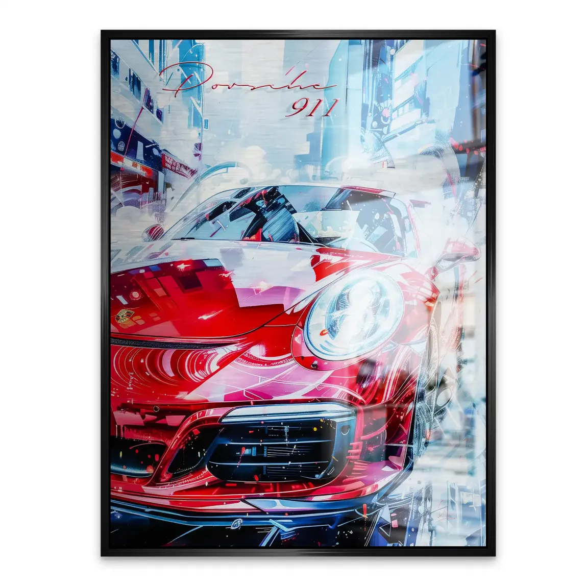 Red Pulse 911 Porsche Alu Gebürstet Bild