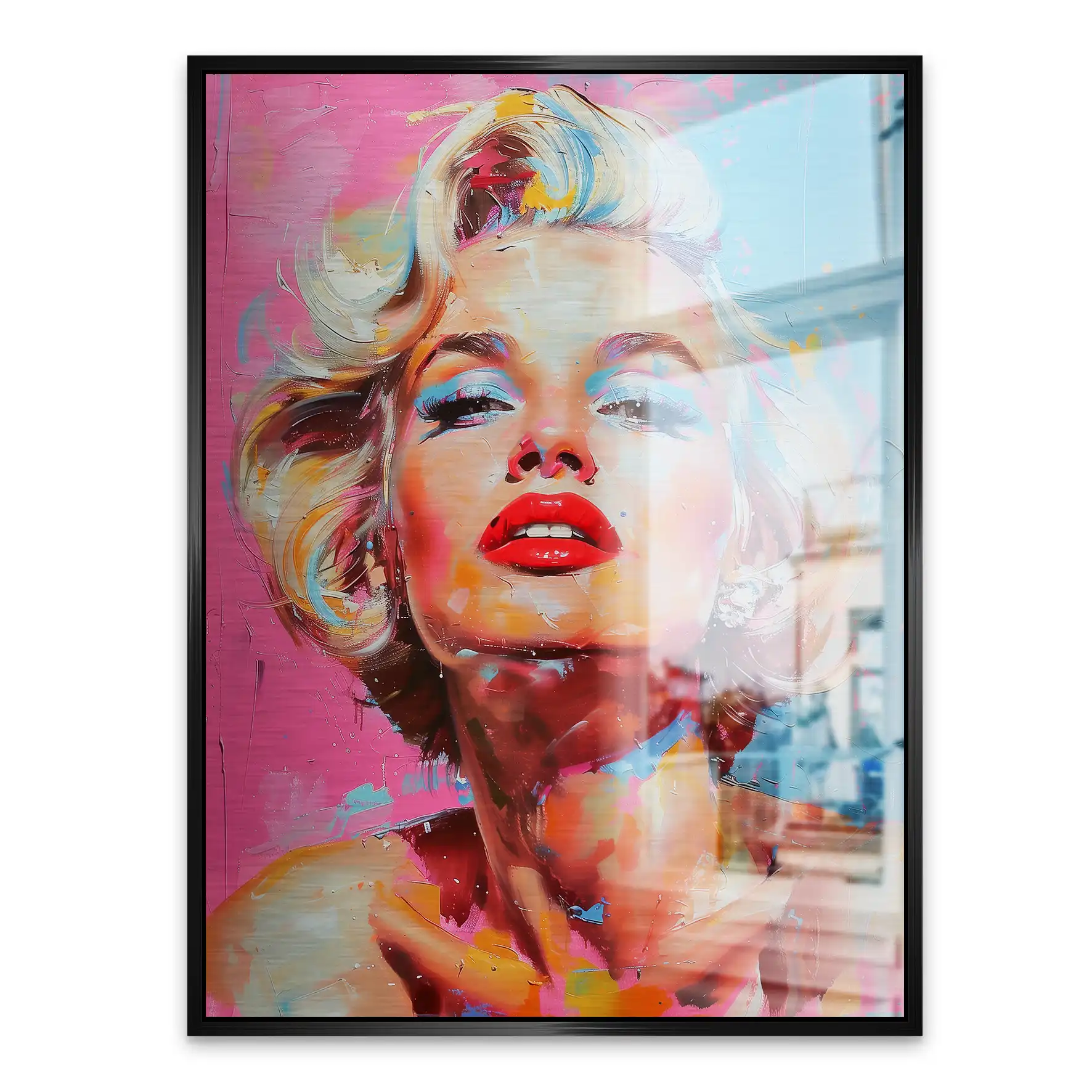 Marilyn Monroe Color Style Aludibond Gebürstet INGALERIE