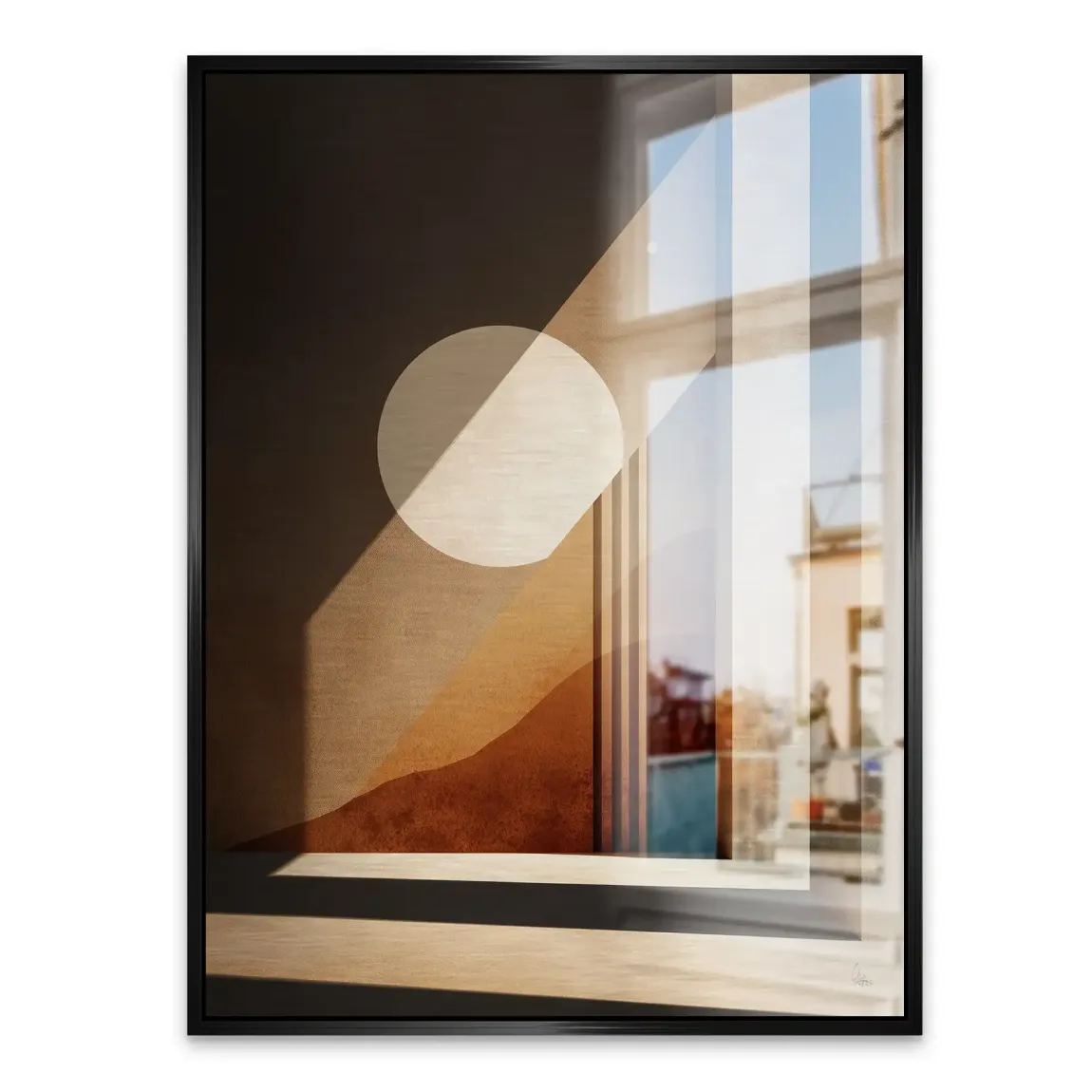 Sonnenbogen Architektur Aluminiumbild gebürstet