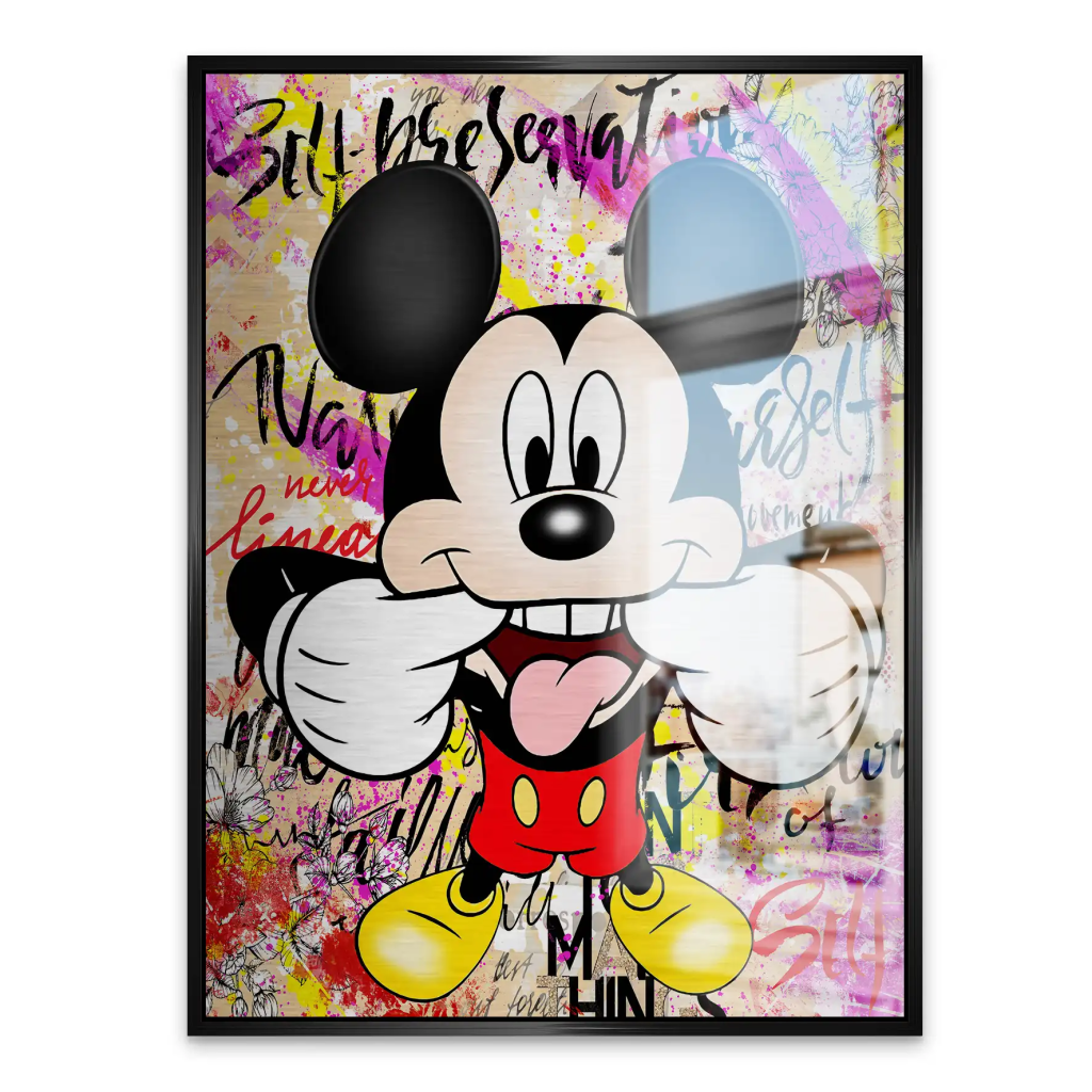 Micky Smile Pop Art Alu Gebürstet INGALERIE