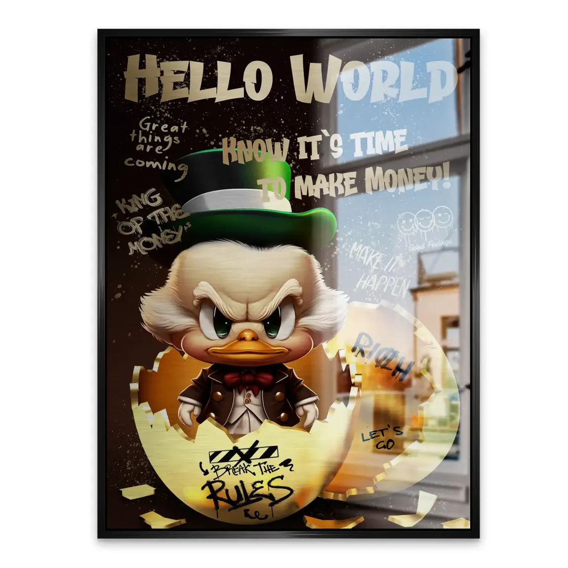 Money Master Dagobert Duck Alu Gebürstet Bild