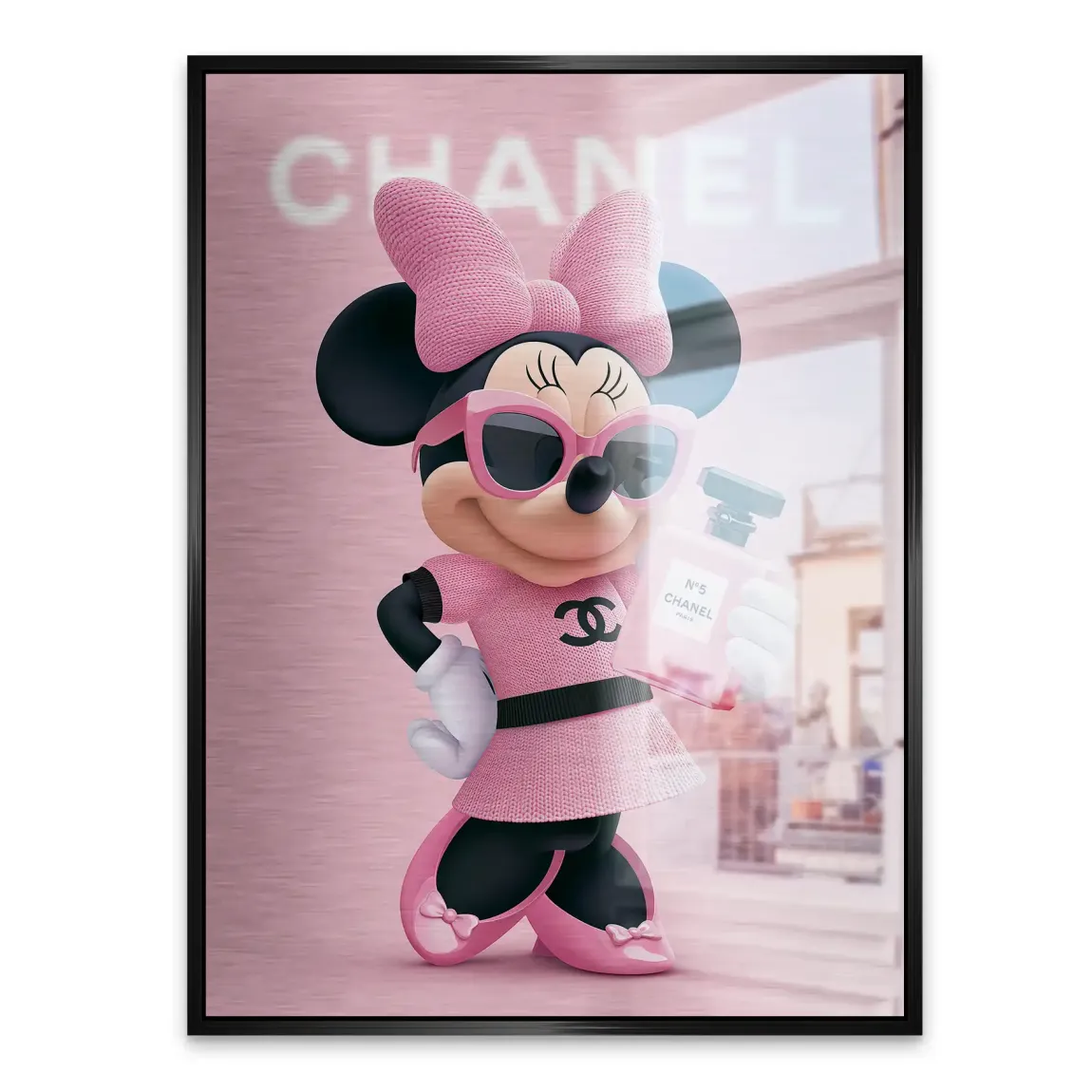 Minnie Rosé Chic Aluminiumbild gebürstet