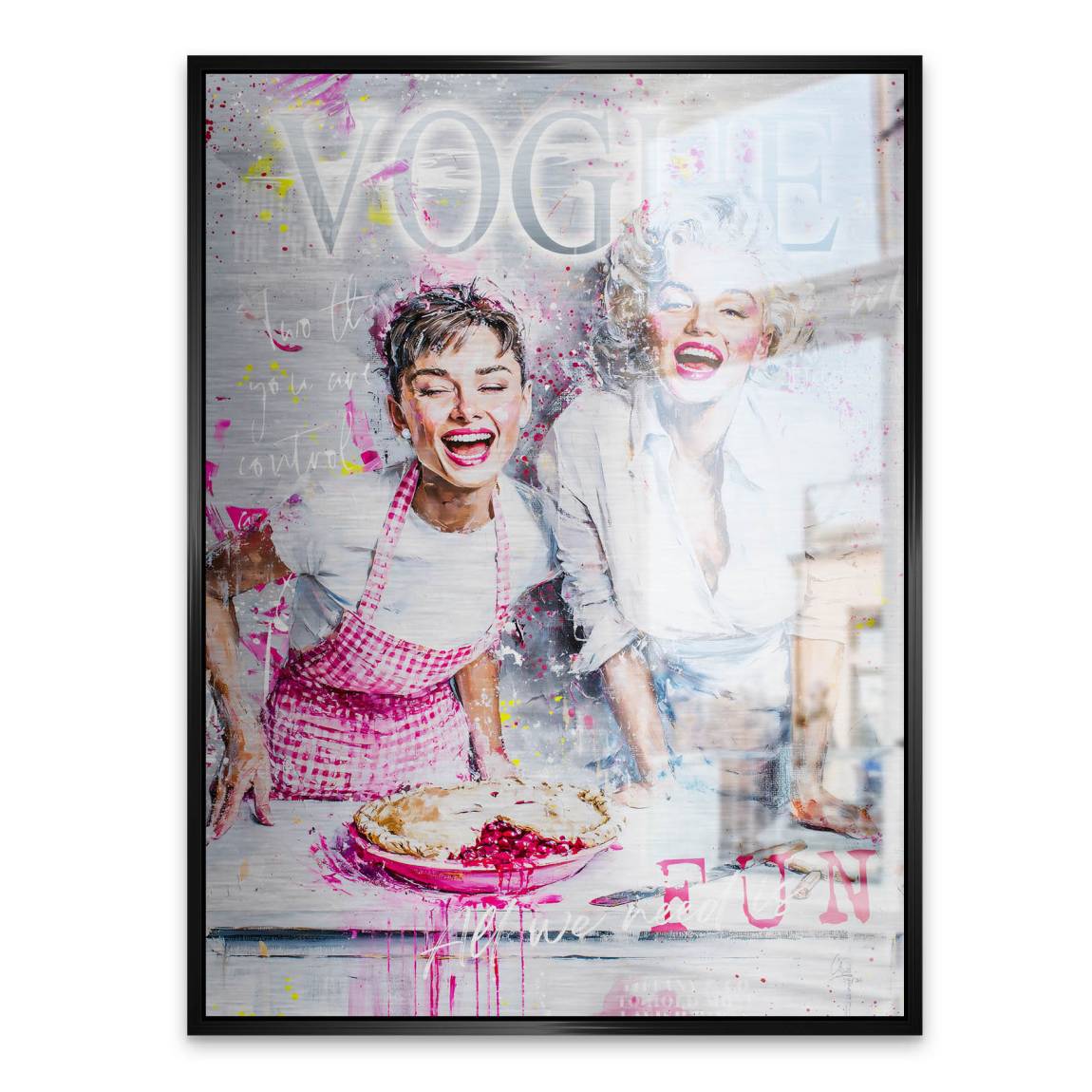 Audrey Marilyn Vogue Aluminiumbild gebürstet