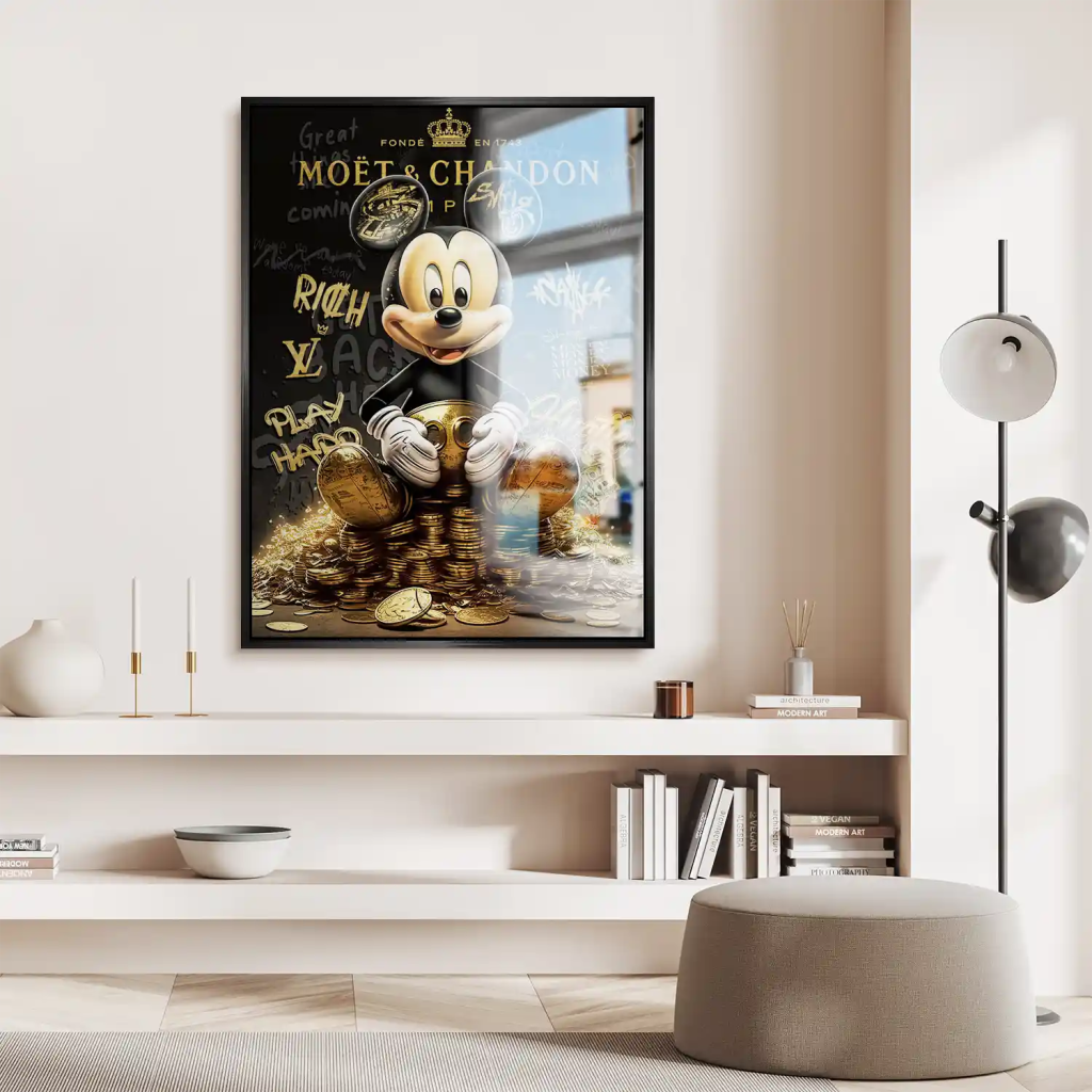 Micky Gold Motivation Pop Art Alu Gebürstet INGALERIE