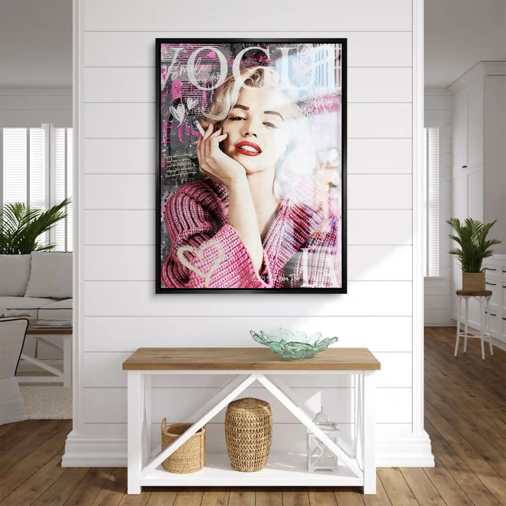 Pop Art Marilyn Monroe Vogue Alu Gebürstet INGALERIE