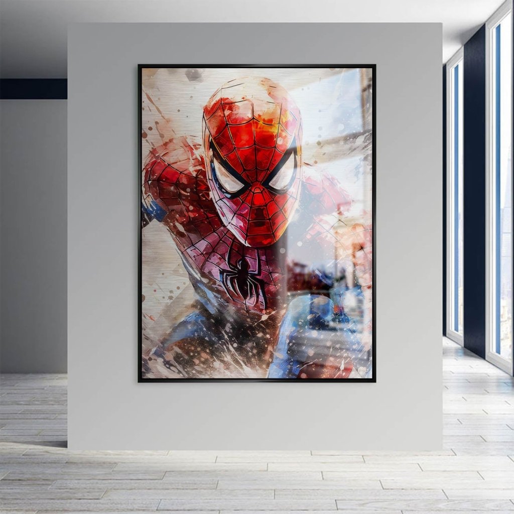 Pop Art Aludibond Brush Spiderman Abstrakt INGALERIE