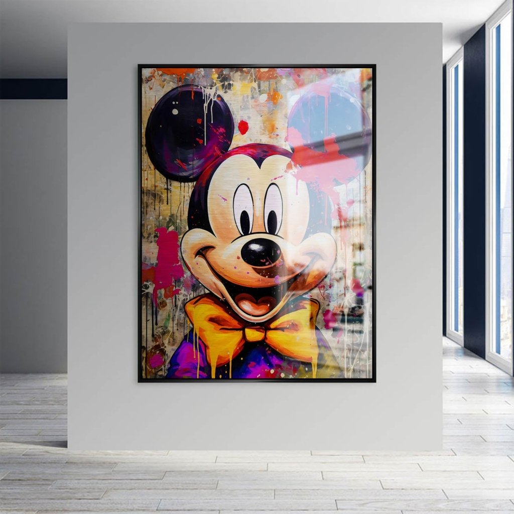 Micky Maus Abstrakt Style Aludibond Gebürstet INGALERIE