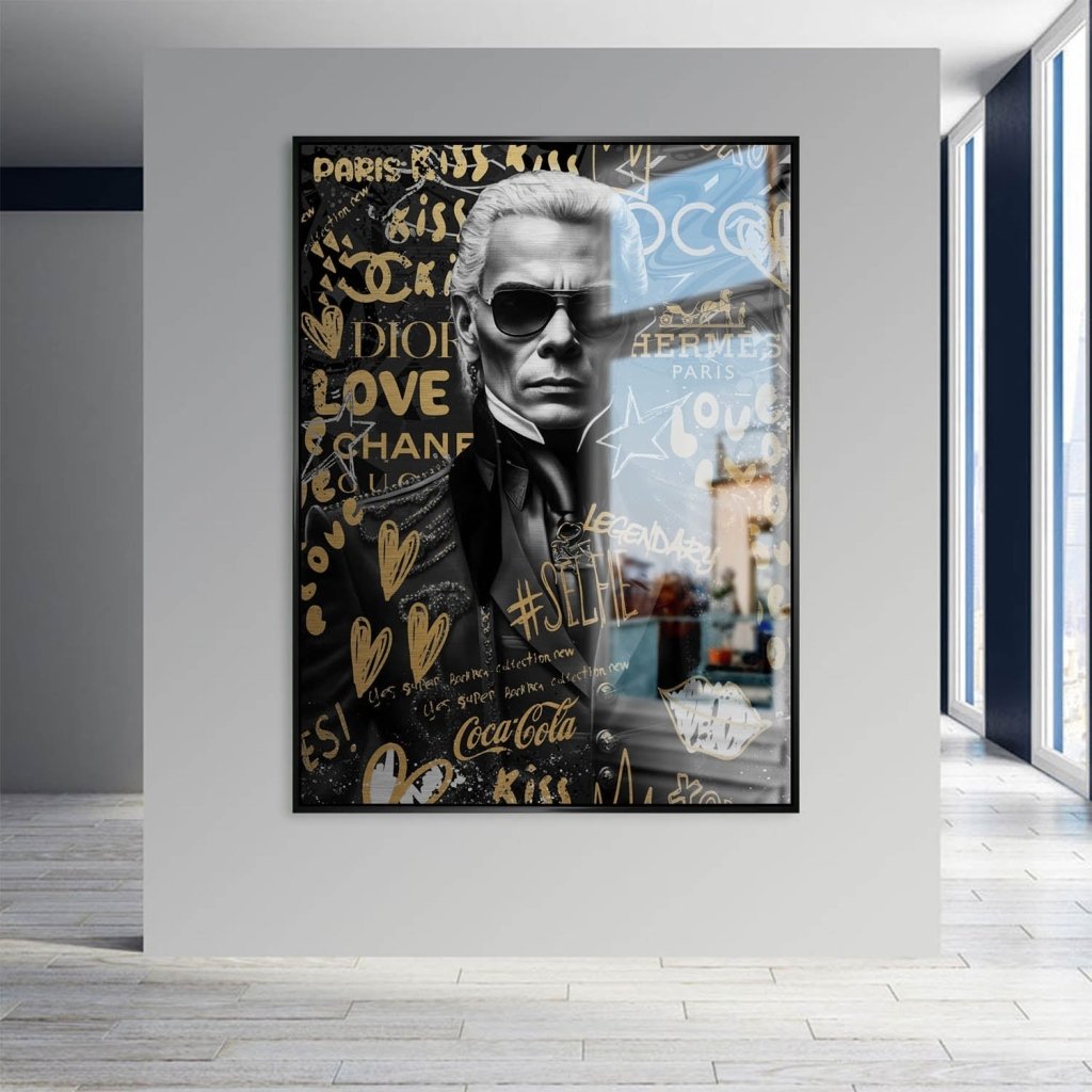 Karl Fashion Pop Art Aludibond Brush Bild INGALERIE