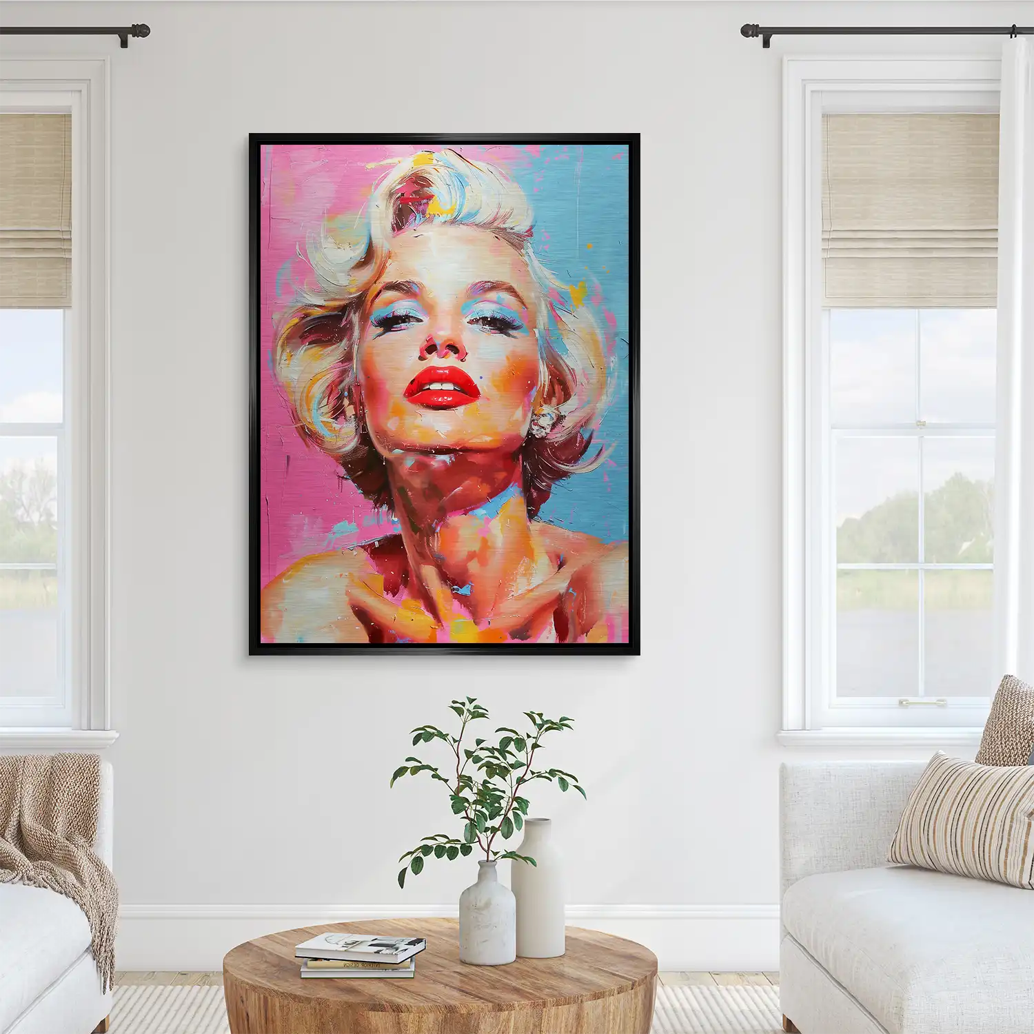 Marilyn Monroe Color Style Aludibond Gebürstet INGALERIE