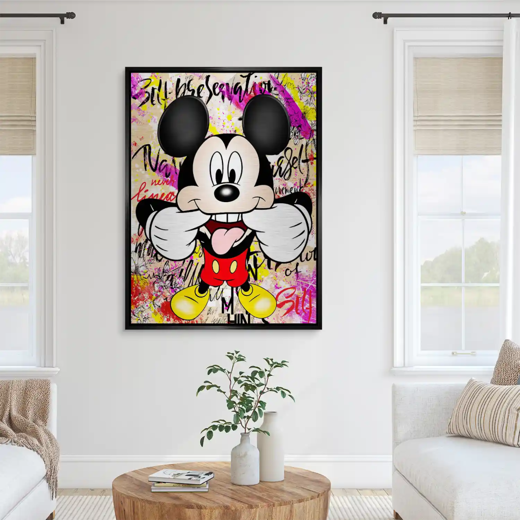 Micky Smile Pop Art Alu Gebürstet INGALERIE