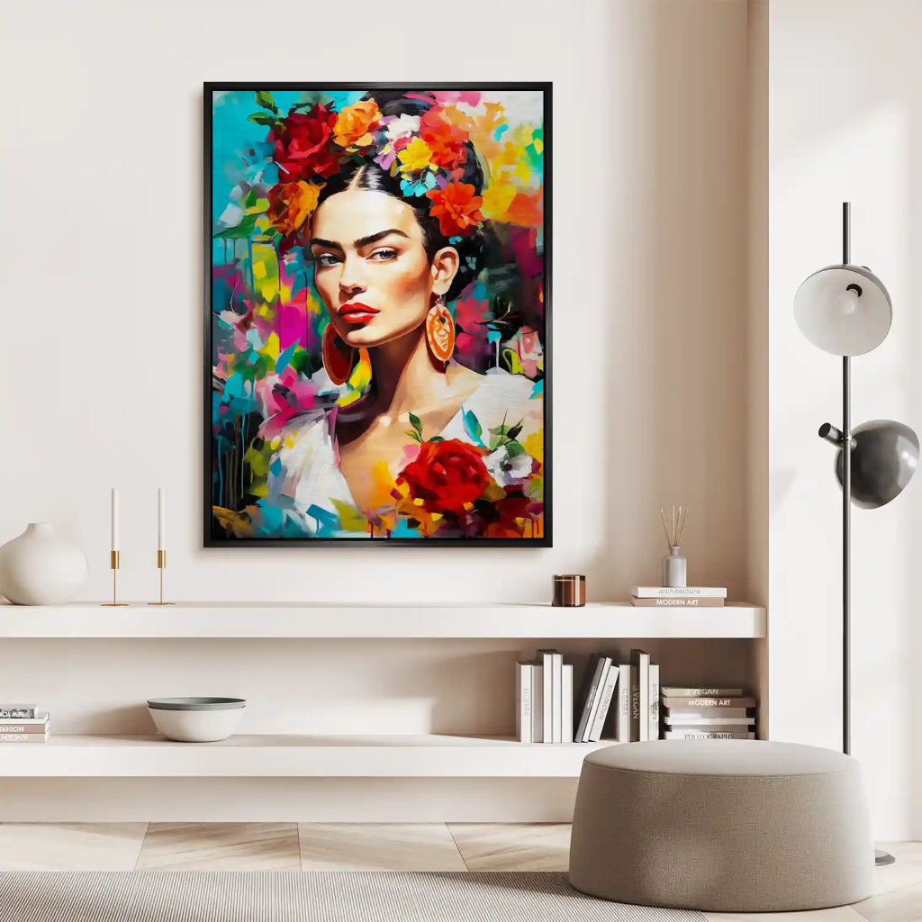 Frida Kahlo Flower AluDibond Gebürstet INGALERIE