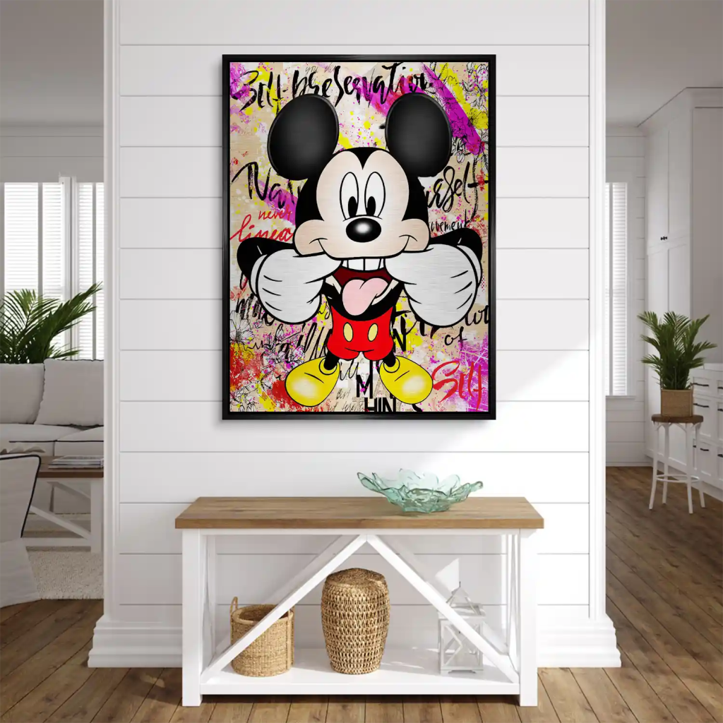 Micky Smile Pop Art Alu Gebürstet INGALERIE