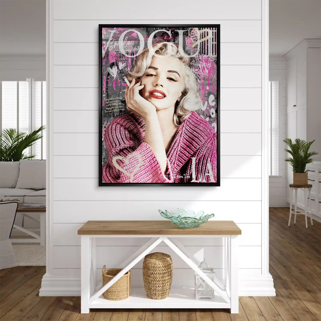 Pop Art Marilyn Monroe Vogue Alu Gebürstet INGALERIE