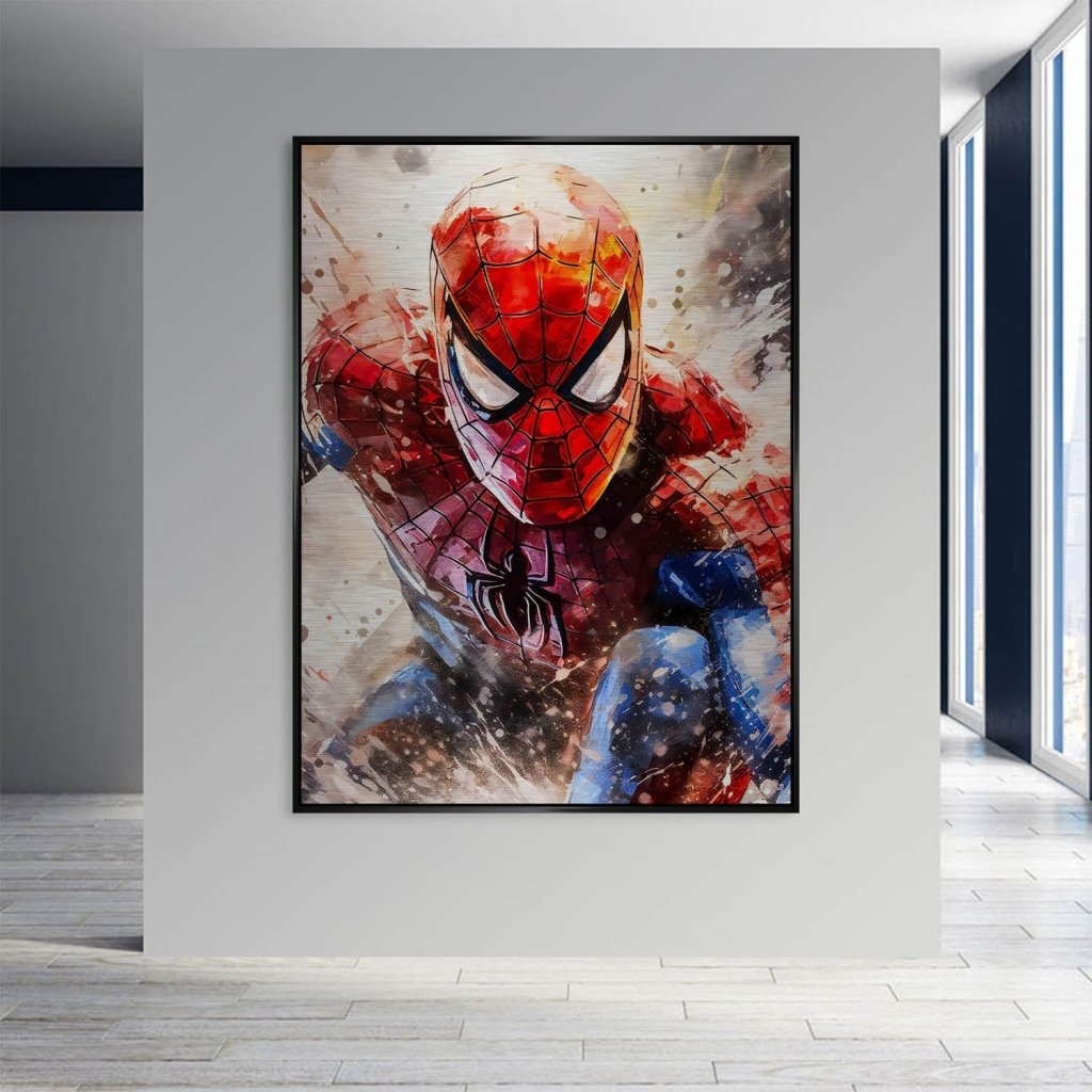 Pop Art Aludibond Brush Spiderman Abstrakt INGALERIE