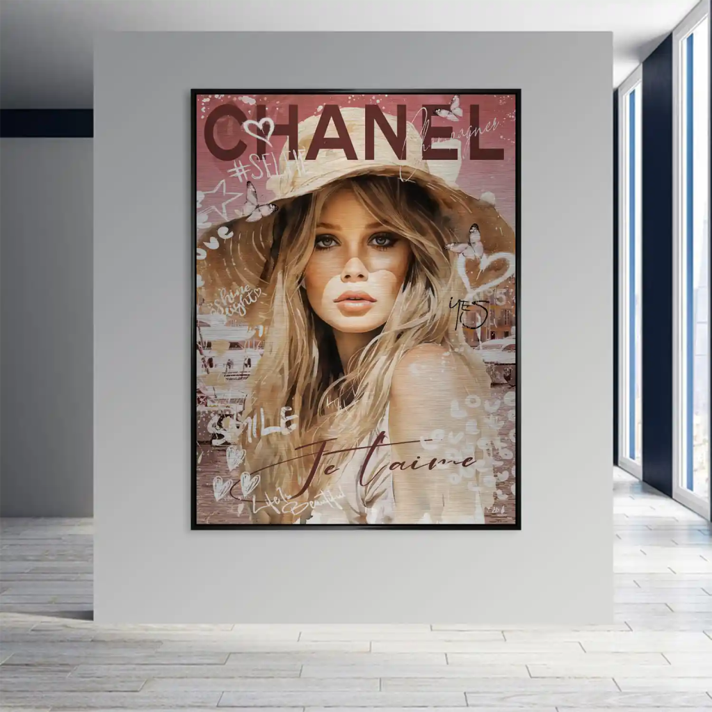 Pop Art Bardot Chanel Aludibond Gebürstet INGALERIE